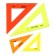 Set of triangles 4 pcs. Calligrata Katet 9/12/14/20 cm, opaque, color