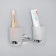 Holder for dental brushes, wall -mounted, accoona A11304, 2 glasses, glass, color chromium