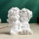 Figure "Two Angels with the Book" White, 12x12cm
