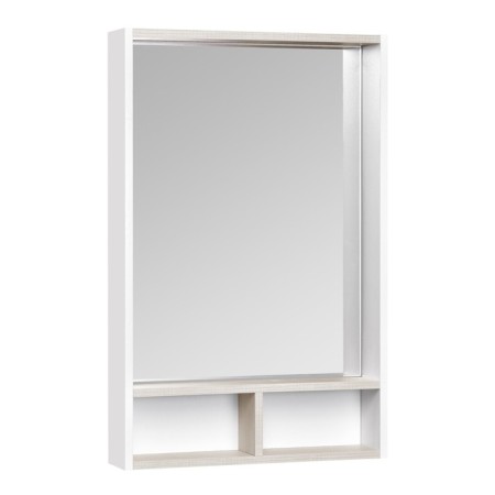 Wardrobe-mirror "York 55", color white ash