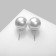 Earrings with pearls "Bride" beads d = 1.5, milk color