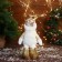 Soft toy "Snowman in a costume with rhombics" stands, 15x28 cm, gold