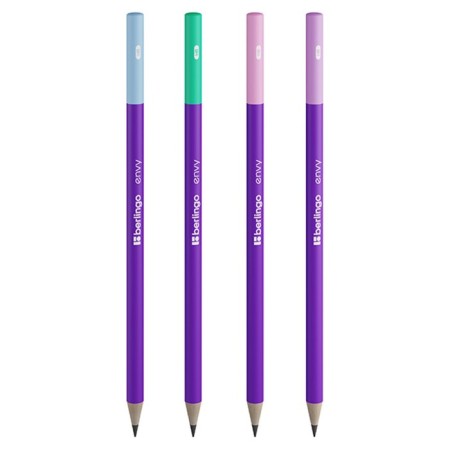 Pencil b/g Berlingo "Envy" HB, round, sharpened, assorted