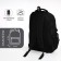 Youth backpack on lightning, 2 departments, 4 pockets, black color
