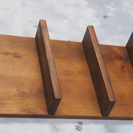 Wooden shelf for 4 bottles, 73x30x12 cm-3