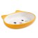MIK Ceramic oval "cat muzzle" 200 ml 14 x 12 x 3.5 cm, yellow-orange