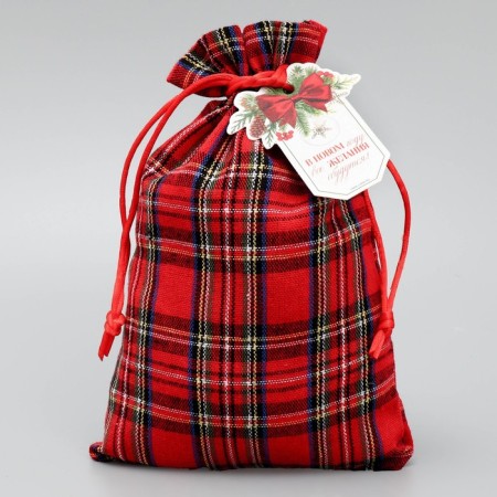 Bag Gift canvas “With new desires”, 16 x 23 cm +/- 1.5 cm, New Year-1