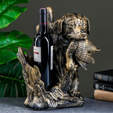 Standing for a bottle "Hunting" Bronze, 45x25x35cm