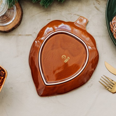 New Year. Ceramic plate "Winter Forest", 20 x 17 cm-3