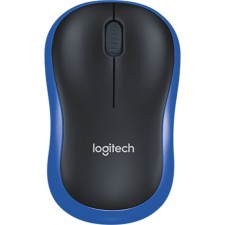 Logitech M186 Black/Blue Optical (1000DPI) wireless USB2.0 for laptop (2but 102940