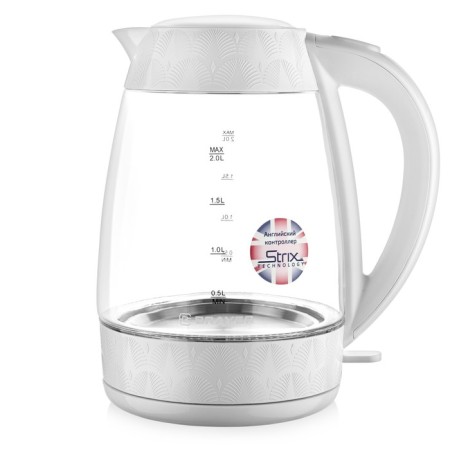 Electric kettle Brayer 1024BR-BK, glass, 2 l, 2200 watts, white-8