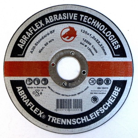 ABRAFLEX Circle A-30 Standart BF, for metal and stainless steel, 125 x 1.2 x 22.2 mm