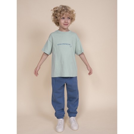 T -shirt for boys, height 128 cm, menthol color-5