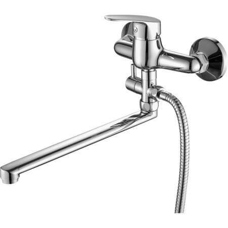 Fashun A2116 bath mixer, one -leaf, pour 270 mm, with a shower set, chrome