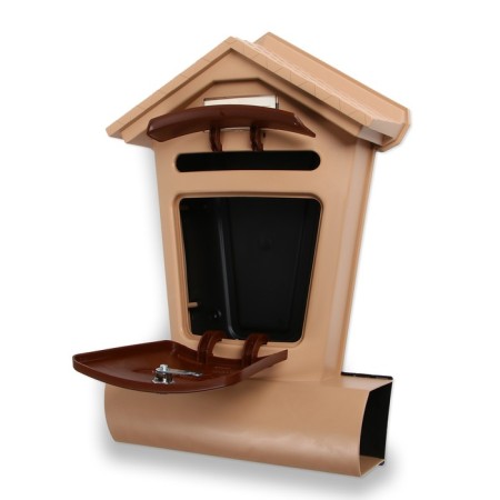 Mailbox, plastic, "elite", with a lock, beige-4