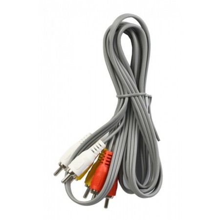 Audio/video cable Smartbuy, 3xrca (M) -3xrca (M), 5 m, gray-1