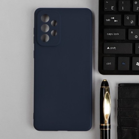Case for Samsung Galaxy A73, silicone, matte, blue