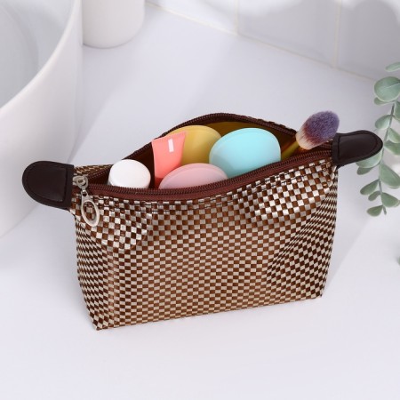 Lightning cosmetic bag, brown color-3