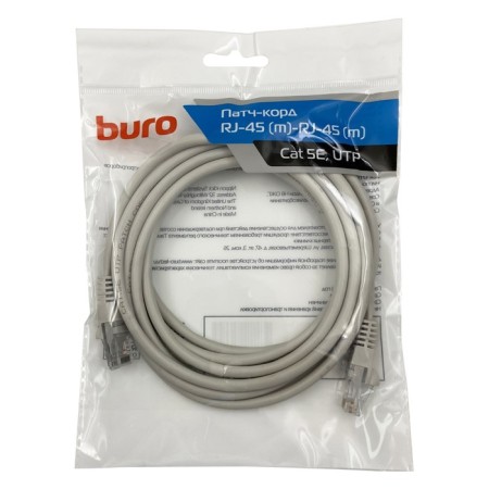 Buro UTP-5E-3M-G UTP 4 pair CAT5E CCA Molded 3M Gray RJ-45 (M) -RJ-45 (M)-1