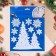 Stickers on the windows "New Year" Christmas trees, 24 x 18 cm
