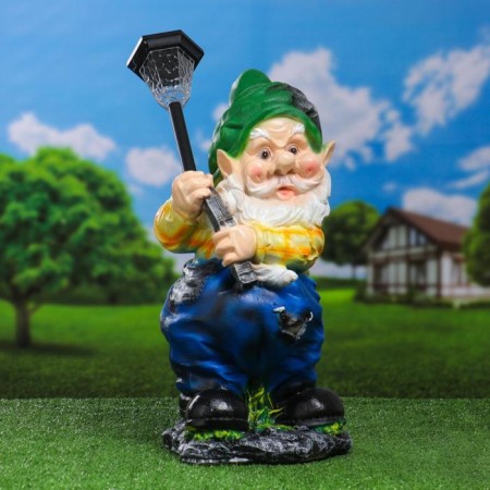 Garden Light "Dwarf with a lantern" 24x24x52cm-5