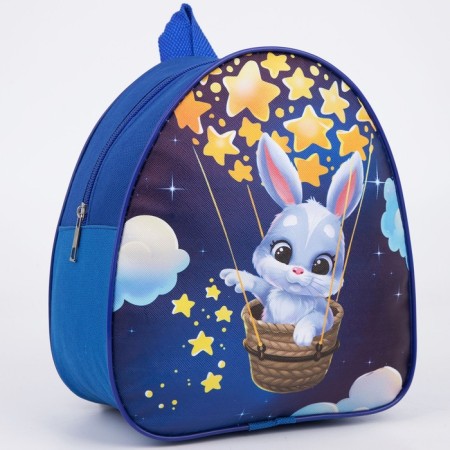 Baby backpack for a girl "Bunny in a balloon"-1