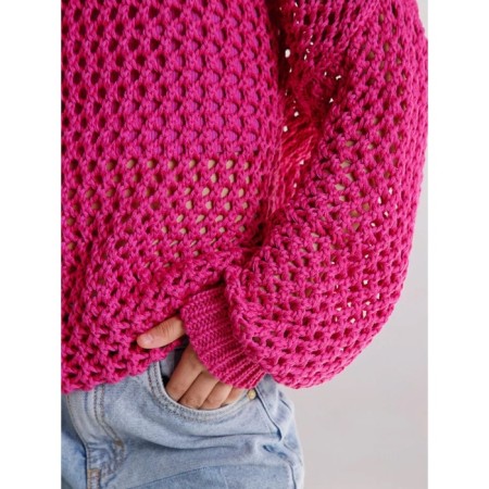 Свитер для девочки Amarobaby Knit Trend, рост 128 см, цвет розовый-2