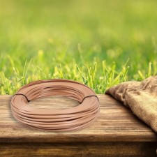 Smooth artificial rattan 6 mm 100 m half a pipe (beige)