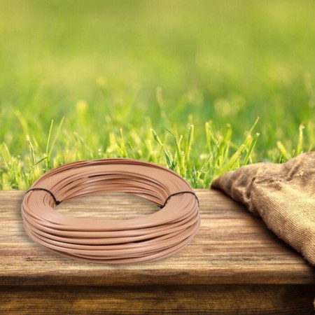 Smooth artificial rattan 6 mm 100 m half a pipe (beige)