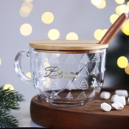 Glass mug "Miracles", 400 ml-1