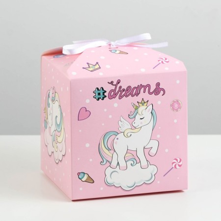 Folding box "Unicorns", 14 x 14 x 14 cm