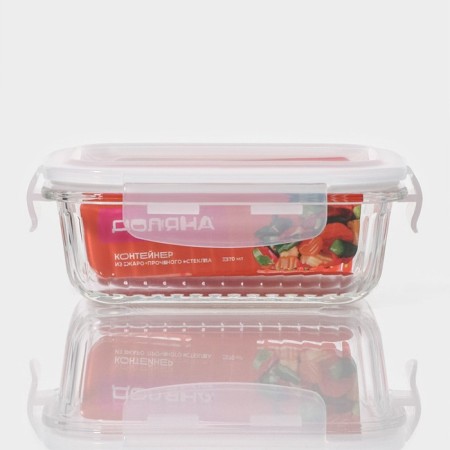 Container of heat -resistant glass of Dante's share, rectangular, 370 ml, 14.5 × 10.5 × 5.5 cm-8