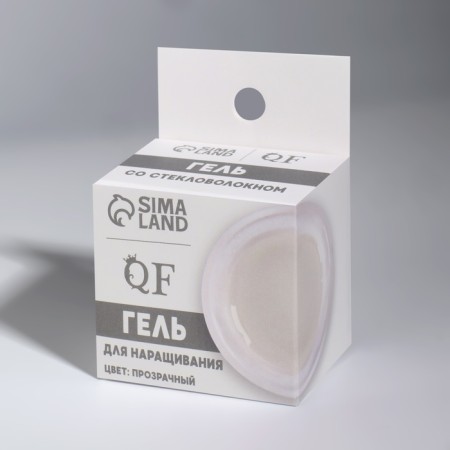 Fiber GEL for nail extension, with fiberglass, 15 ml, LED/UV, Color transparent-6