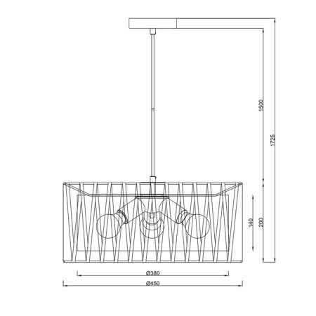 Zambeze E27x60W suspension lamp-5