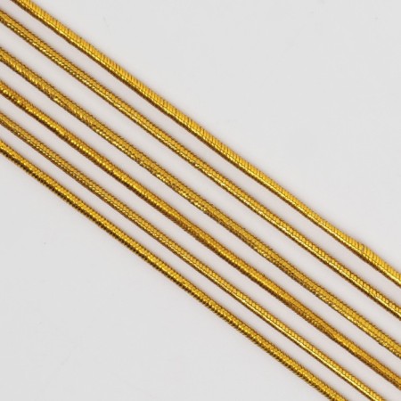 Hair threads, 90 cm, 6 pcs, golden color-2