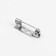 The base for brooches, 2 holes, 15 mm, 10 pcs, silver color