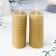 A set of candles from honey wax with the addition of "cinnamon" 8 cm, 2 pcs