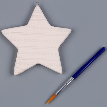 Christmas tree decoration for coloring "Star", with a suspension-1