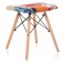 Stool Ben Multicolor array of beech/metal/fabric, natural/colored 40x40x44 cm