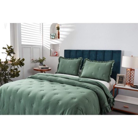 A set with a veil of "Rebeca", size 160x220 cm, 50x70 cm, color malachite-7