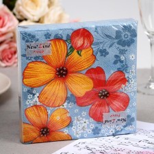Салфетки бумажные New Line FRESCO «Вьюнок», 2 слоя, 33*33 см, 20 шт.