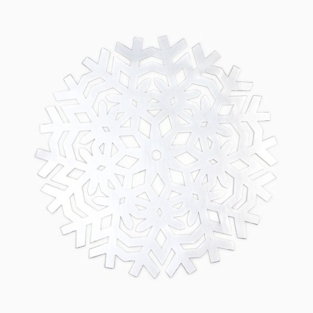 Napkin New Year's serving shade snowflake, color silver, d 38 cm-1