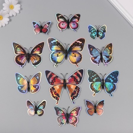 Magnet Plastic "Blobochka Holographic/Cosmonaut" set 12 pcs