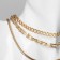 Necklace "chain" trend, 3 threads, color gold, 51 cm