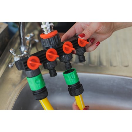 Distributor 4-channel, internal thread 1 ", quick-sitting connection, plastic, Greengo-3