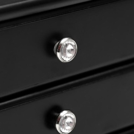 Casket wood "chest of drawers with 2 boxes" black 21.5x14.5x16 cm-1