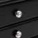 Casket wood "chest of drawers with 2 boxes" black 21.5x14.5x16 cm