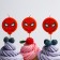 Candle for the cake "Happy Birthday!", 5 pieces, Spider-Man