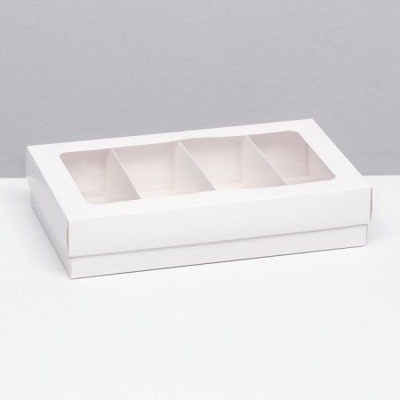 Box for Makarun, with a lodge, white 26.5 x 16.5 x 5.5 cm-1
