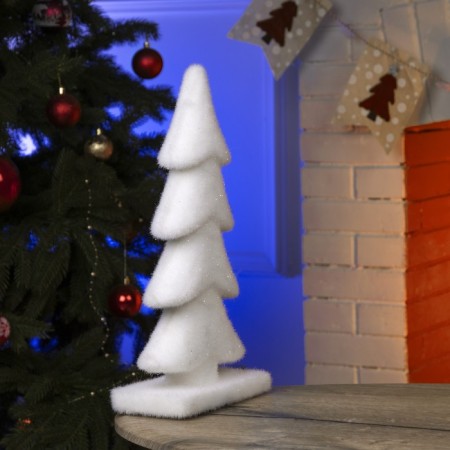 LED figure "Christmas tree" 22 × 40 × 12 cm, phlock, AAX2 batteries (not in the kit), a glow of warm white-2